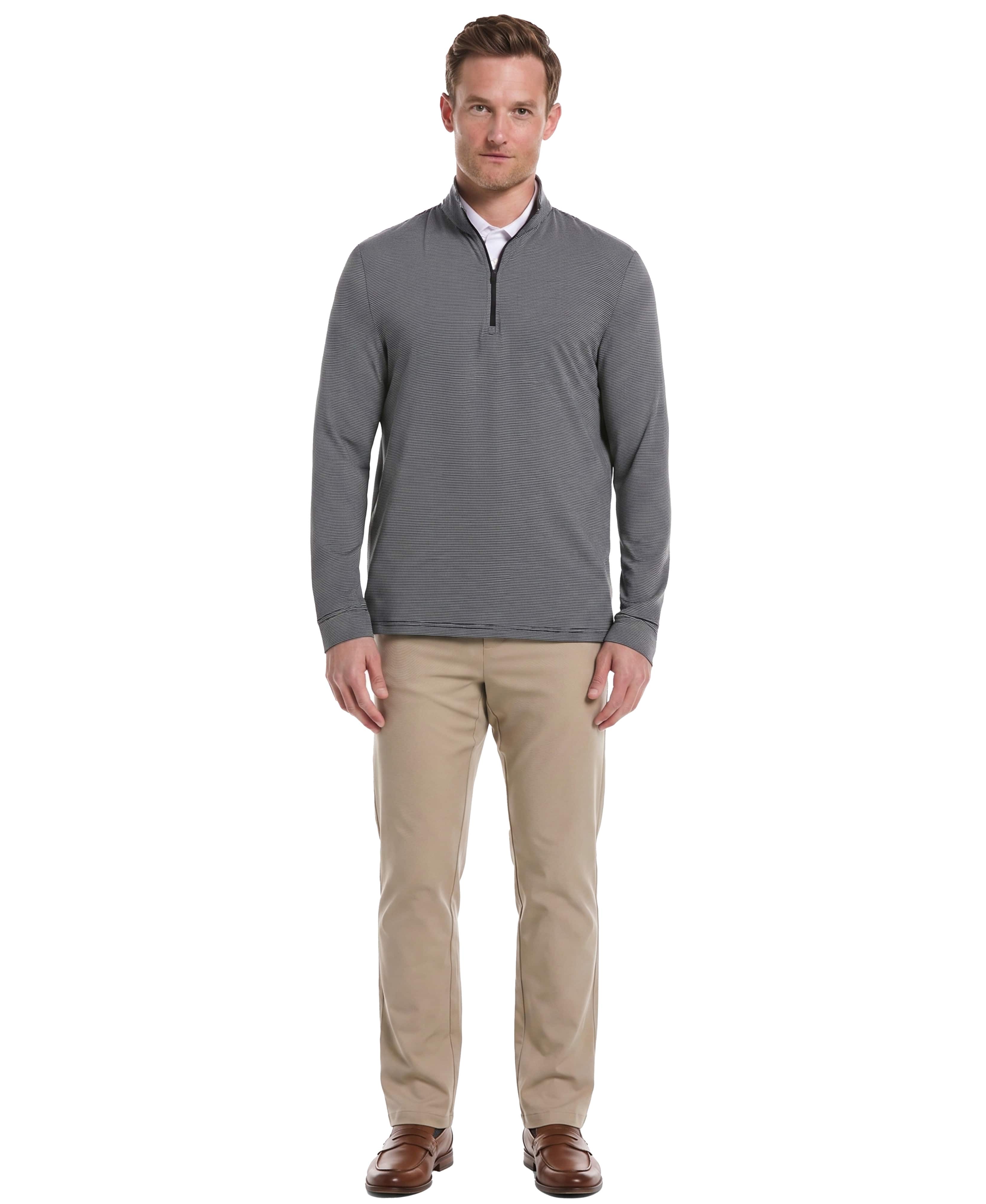 Men's Long Sleeve Feeder Stripe Mock Neck – Golf Apparel Shop