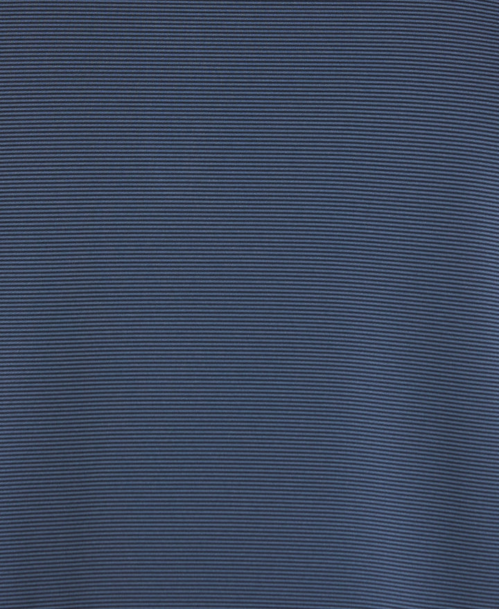 Long Sleeve Feeder Stripe Mock Neck  (Peacoat) 
