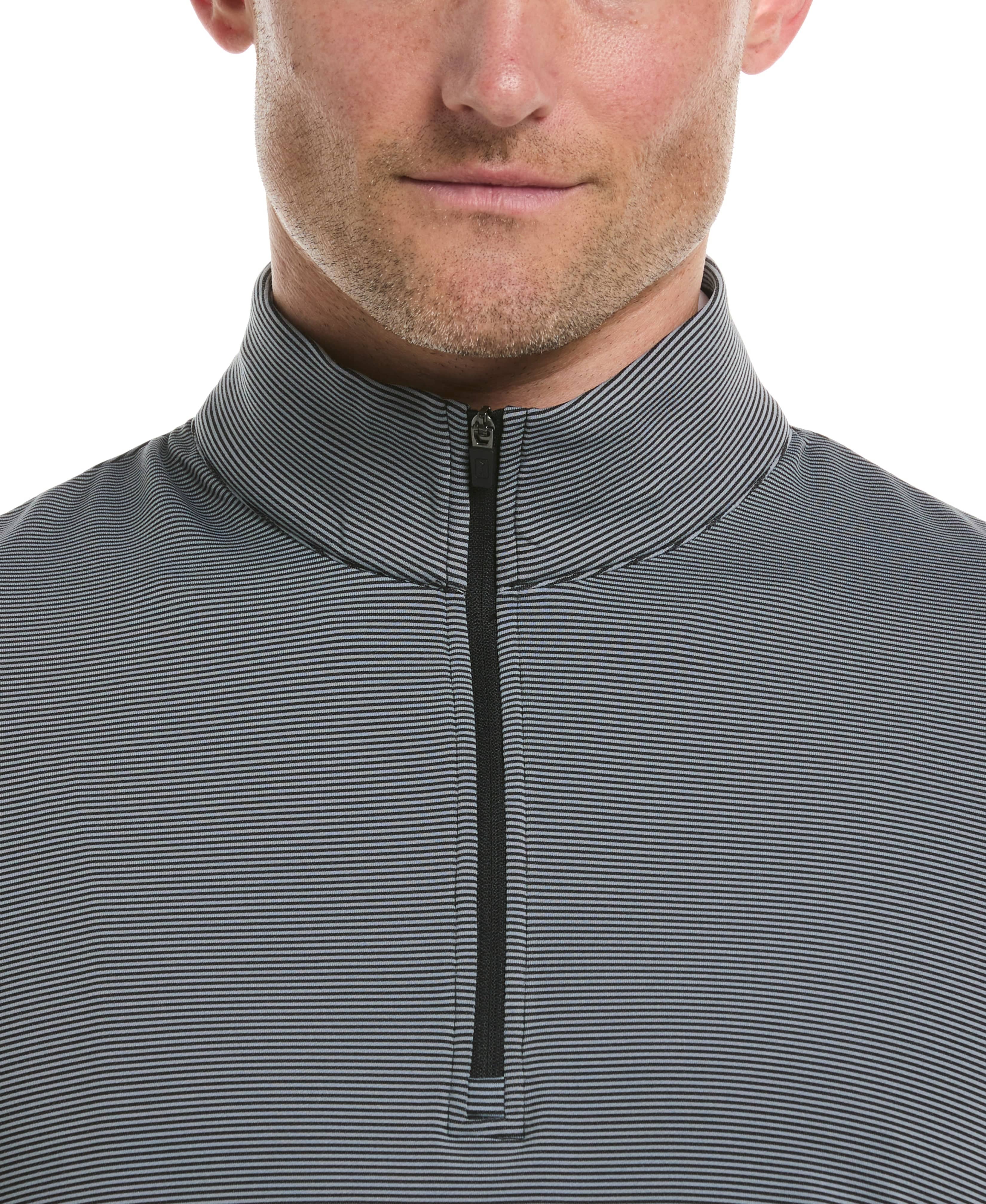 Men's Long Sleeve Feeder Stripe Mock Neck – Golf Apparel Shop