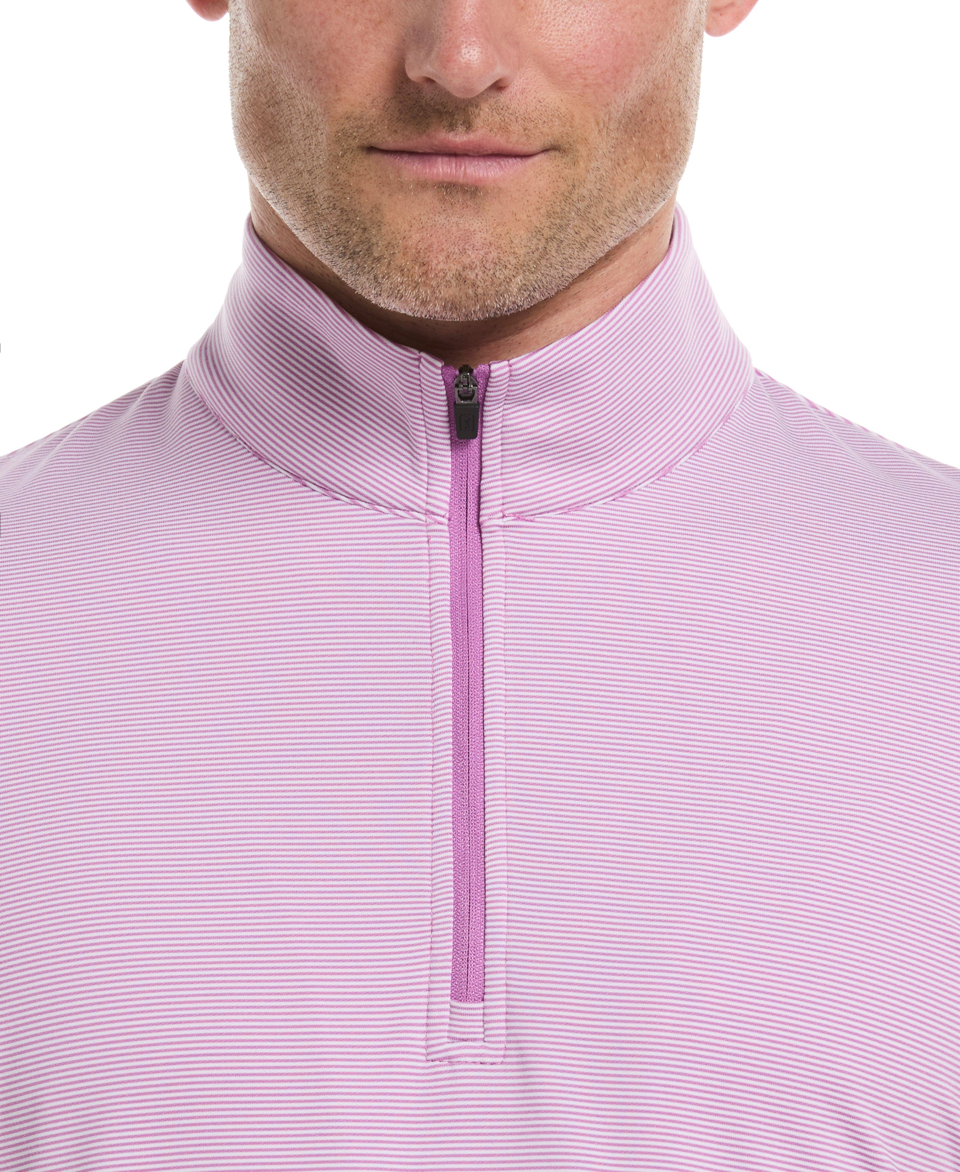 Men's Long Sleeve Feeder Stripe Mock Neck – Golf Apparel Shop