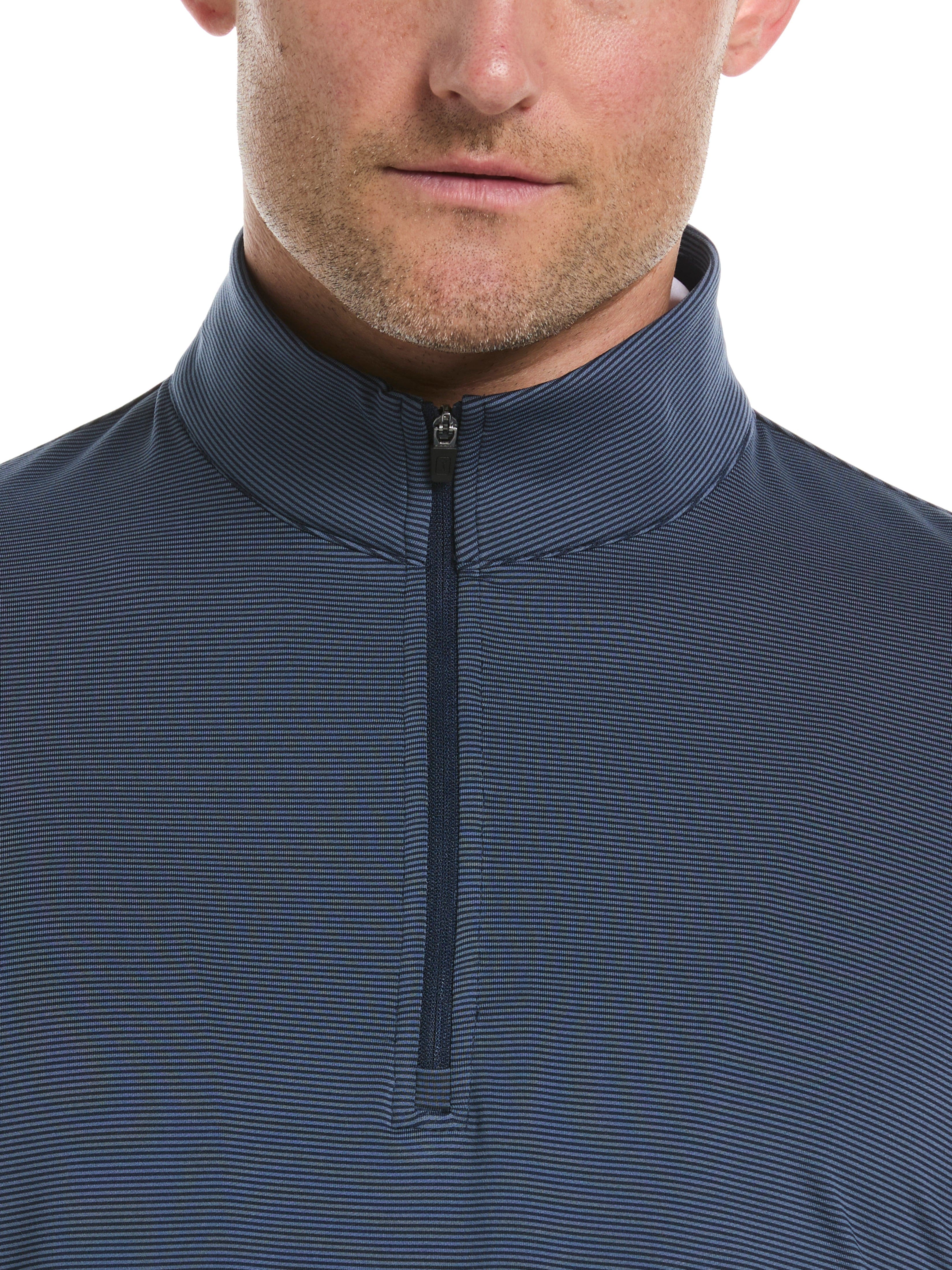 Men's Long Sleeve Feeder Stripe Mock Neck – Golf Apparel Shop