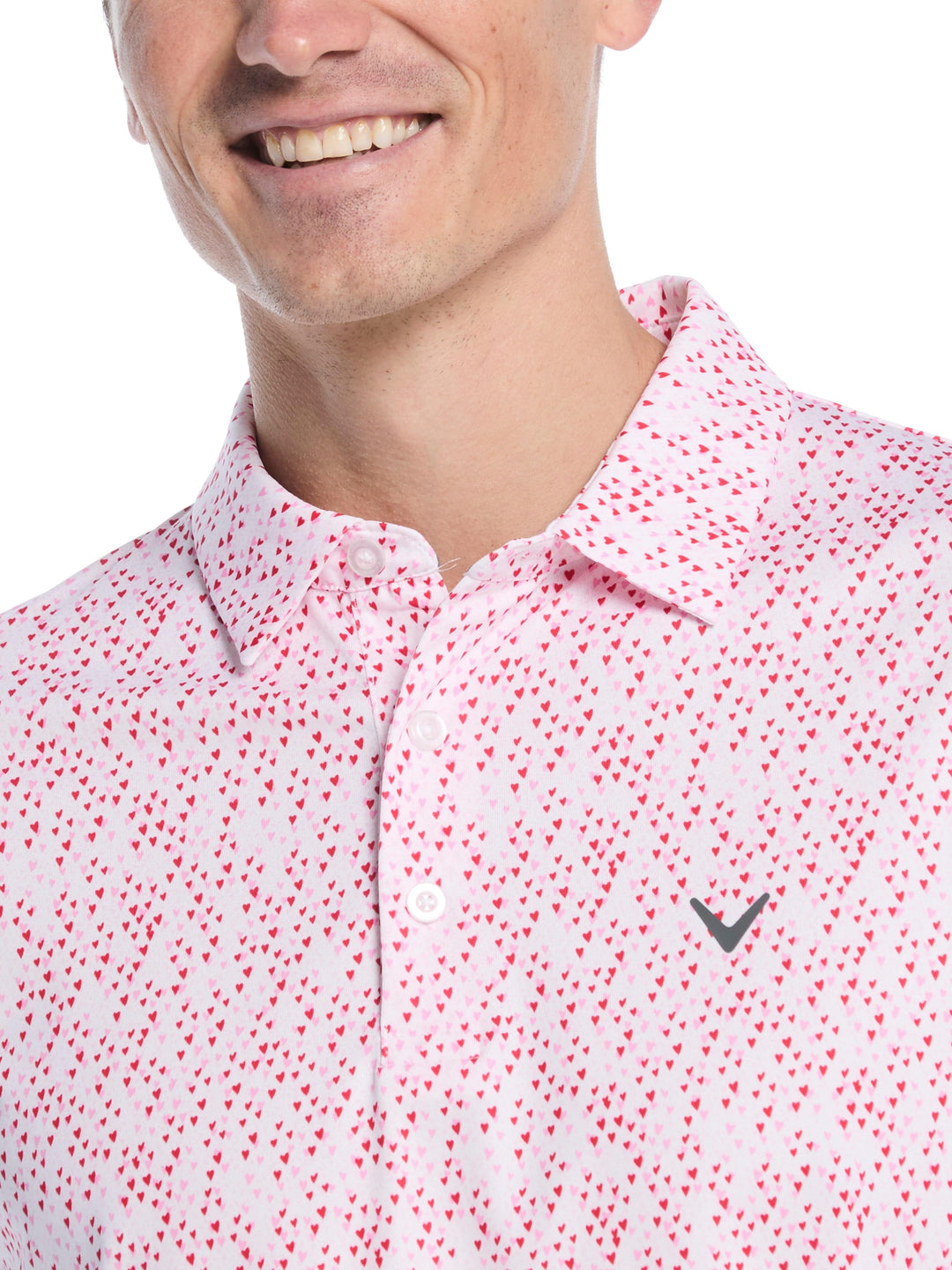 Men's Love Funfetti Print Polo