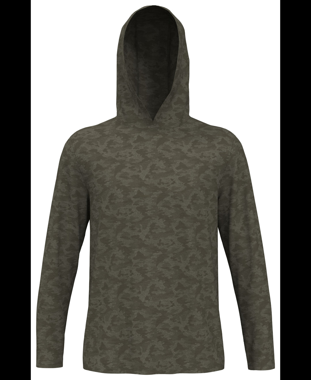 Lux Touch Camo Print Golf Hoodie (Industrial Grn Htr) 