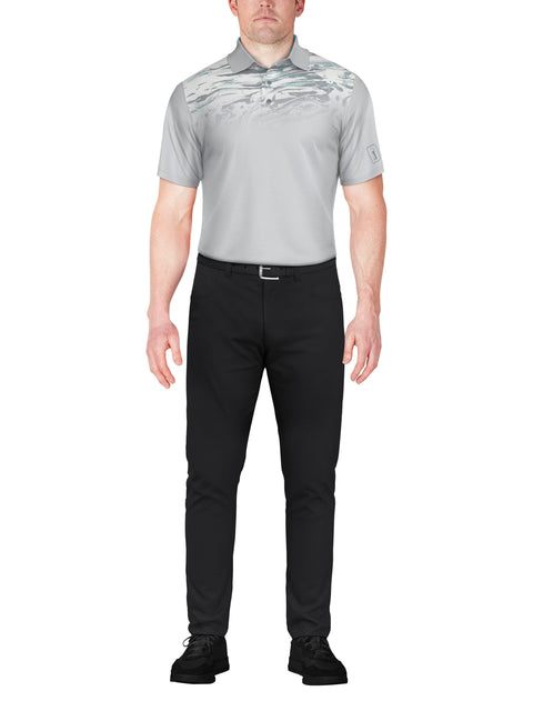 Marble Ombre Print Golf Polo (Gray Dawn) 