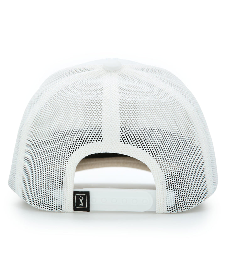 Mesh Back Golf Trucker Cap (Bright White) 