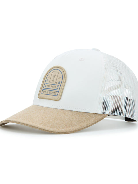 Mesh Back Golf Trucker Cap (Bright White) 