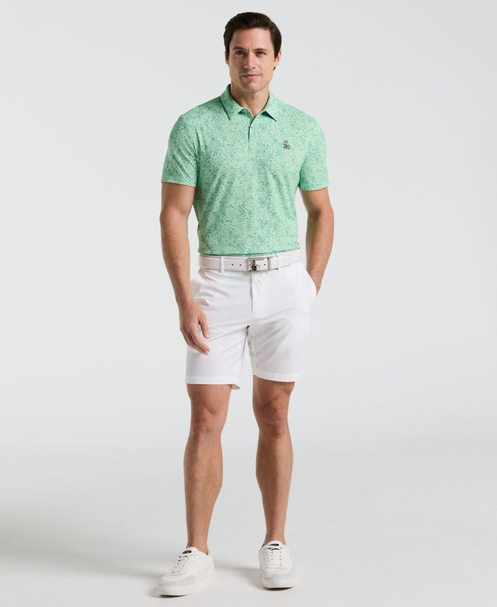 Micro Abstract Print Golf Polo (French Blue) 