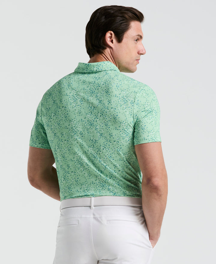 Micro Abstract Print Golf Polo (French Blue) 