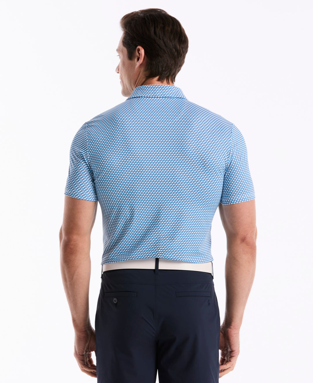 Archive's Micro Geo Golf Polo (Malibu Blue) 