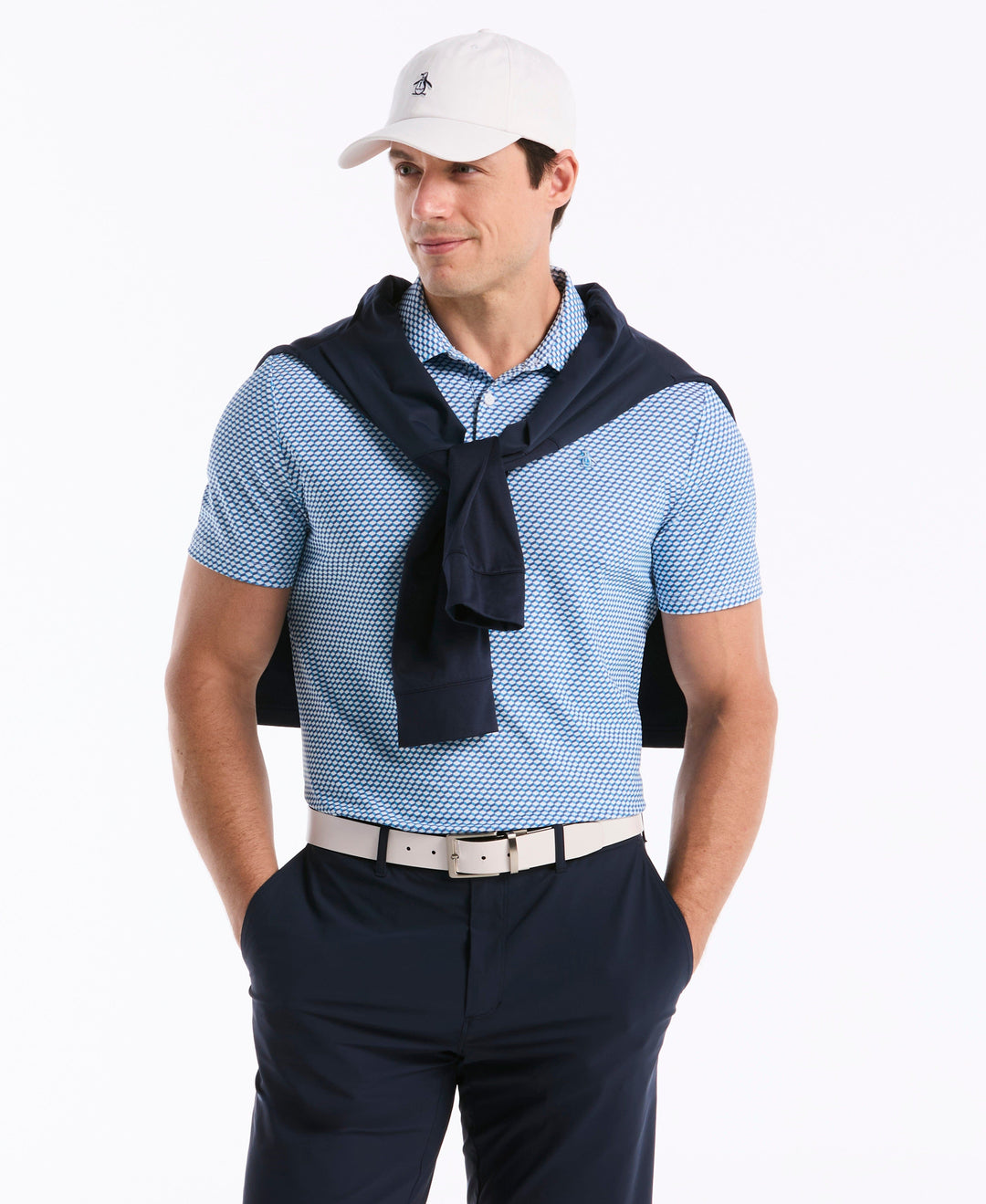 Archive's Micro Geo Golf Polo (Malibu Blue) 