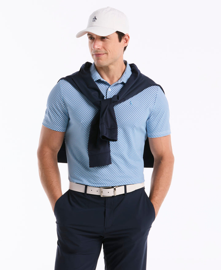 Archive's Micro Geo Golf Polo (Malibu Blue) 