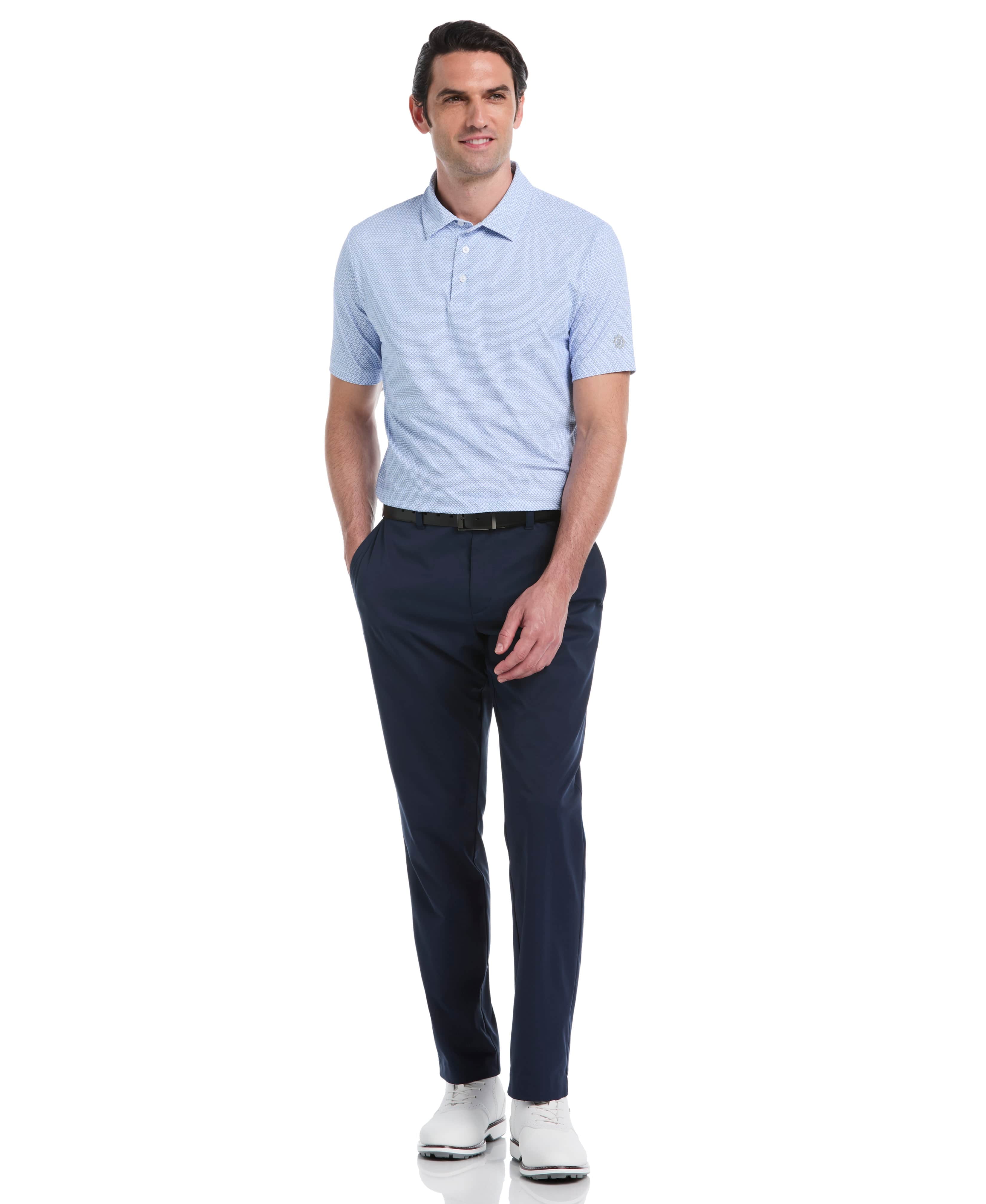 Men's Micro Geometric Print Golf Polo – Golf Apparel Shop