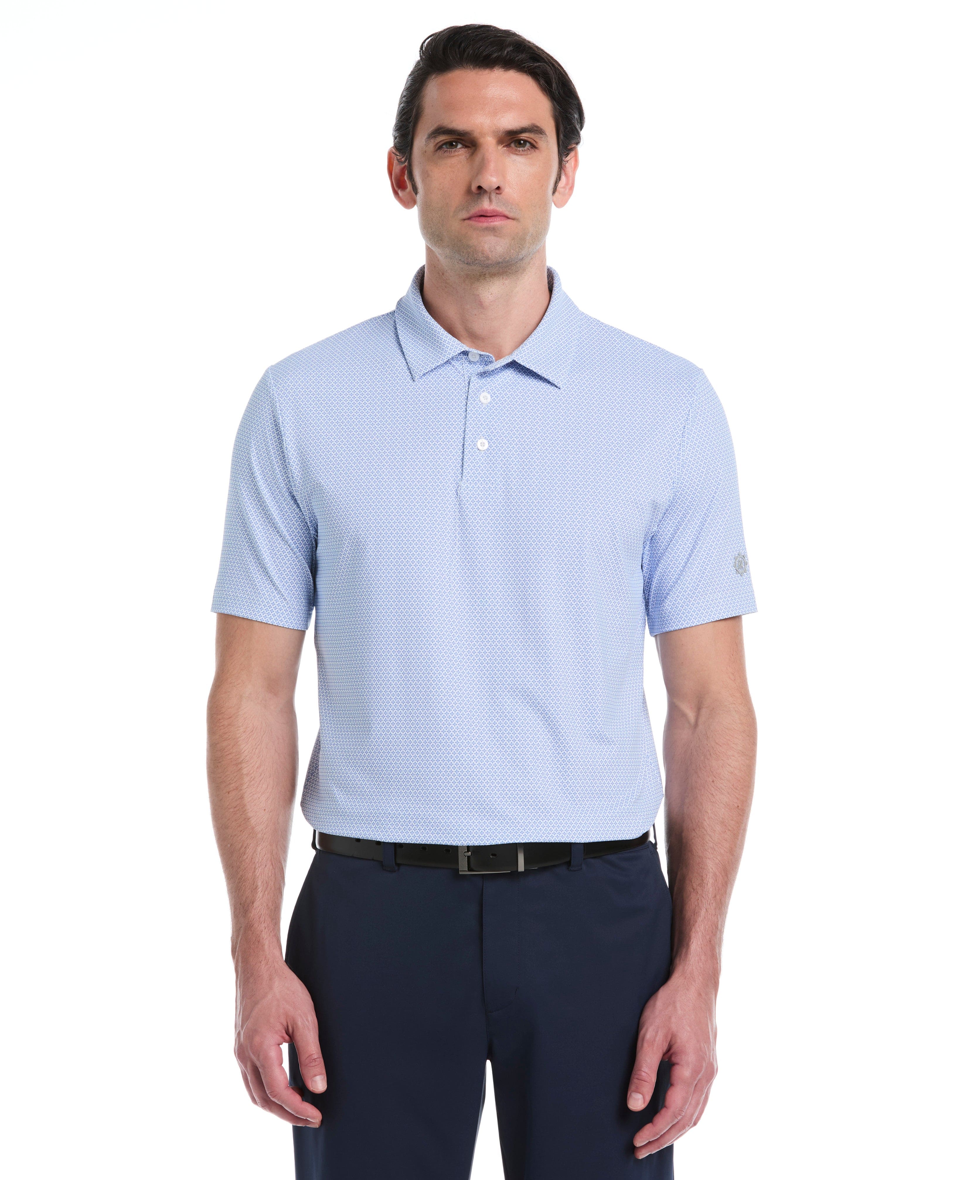 Men's Micro Geometric Print Golf Polo – Golf Apparel Shop