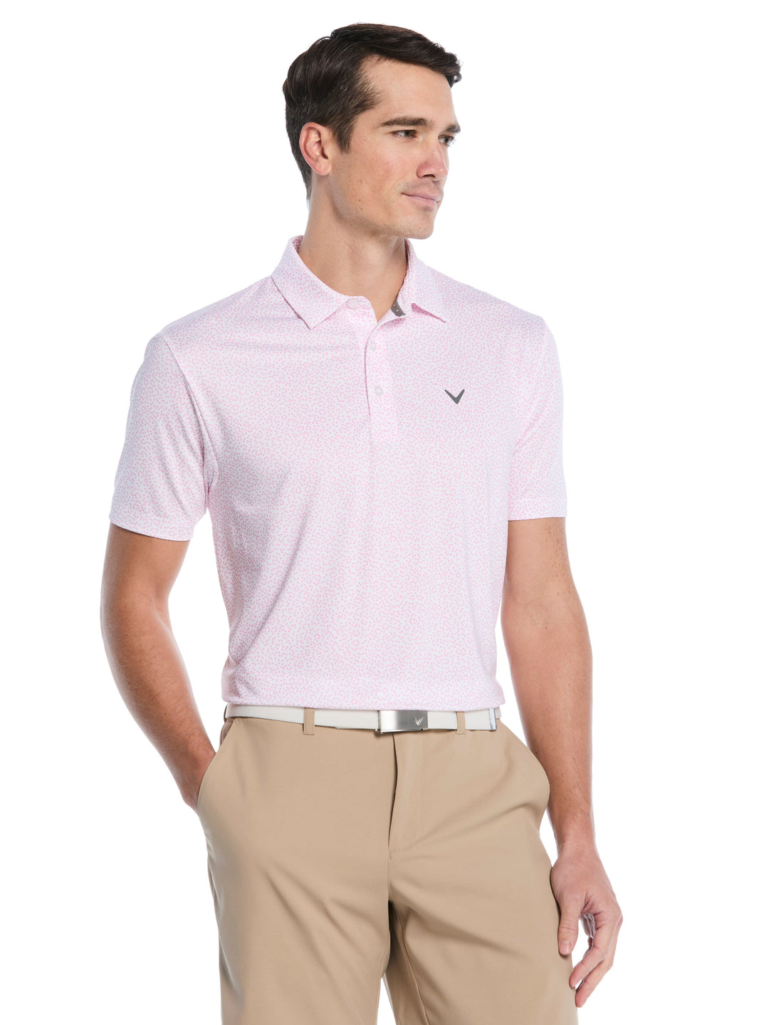 Men's Micro Hearts Print Polo