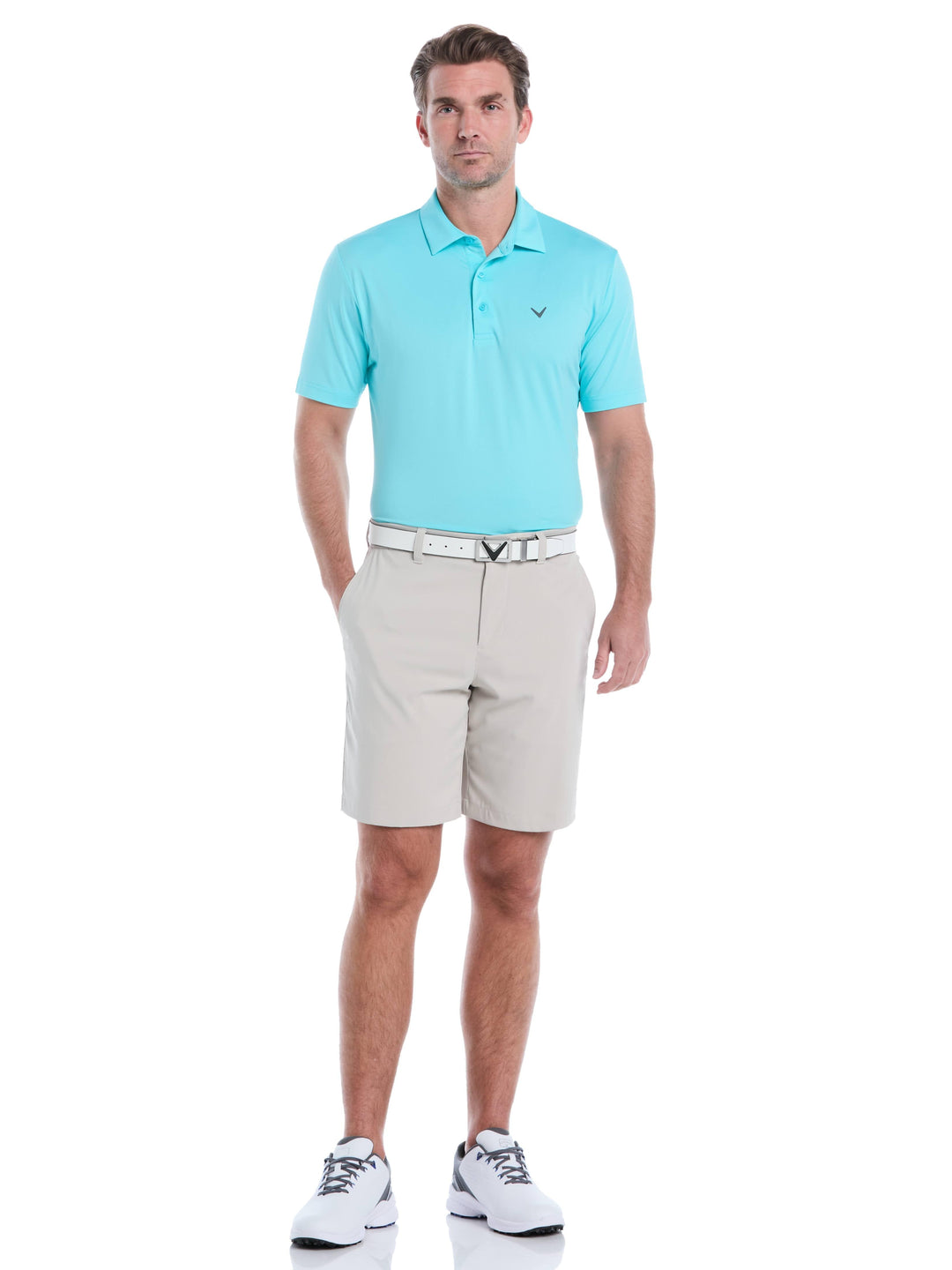 Men's Micro Hex Golf Polo