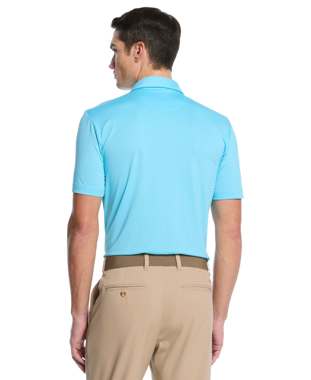 Micro Hex Golf Polo Shirt (Blue Grotto) 