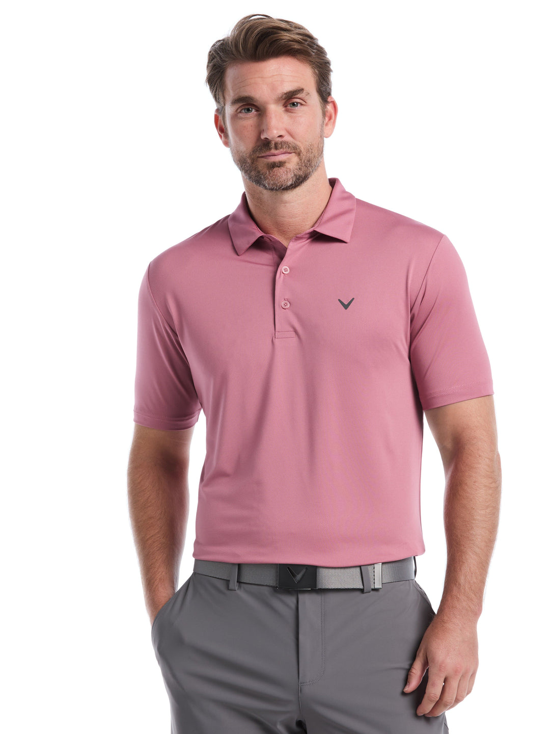 Men's Micro Hex Golf Polo