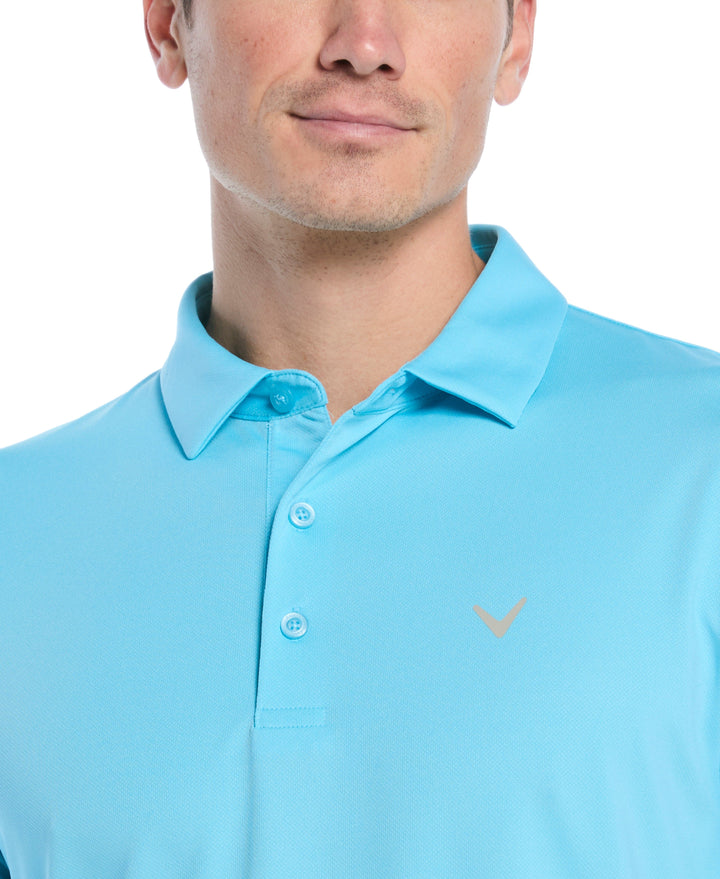 Micro Hex Golf Polo Shirt (Blue Grotto) 