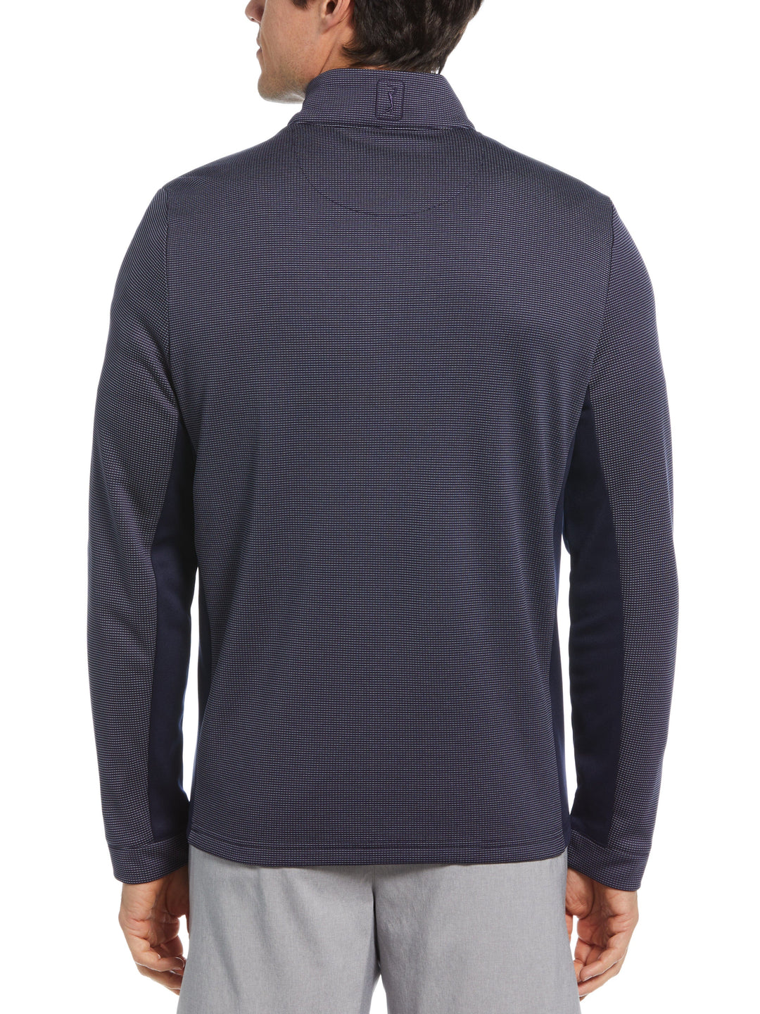 Micro Jacquard Full Zip Golf Jacket (Peacoat) 