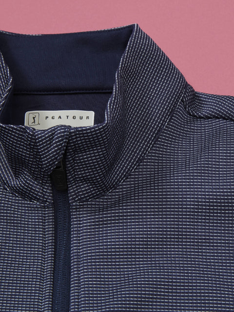 Men's Micro Jacquard Full Zip Golf Jacket