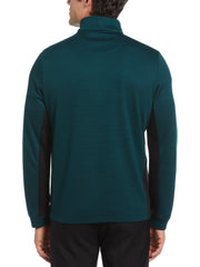 Micro Jacquard Quarter Zip Golf Jacket (Dark Sea) 