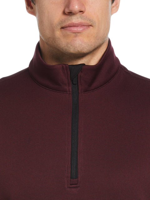 Micro Jacquard Quarter Zip Golf Jacket (Fig) 