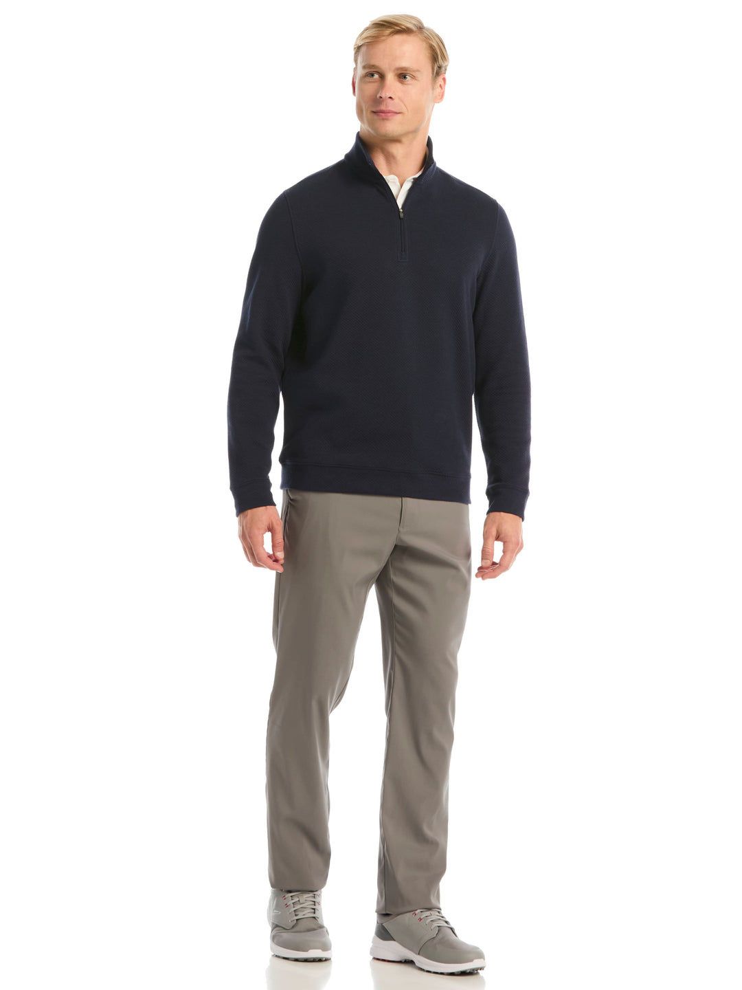 Men's Midweight Argyle Quarter Zip