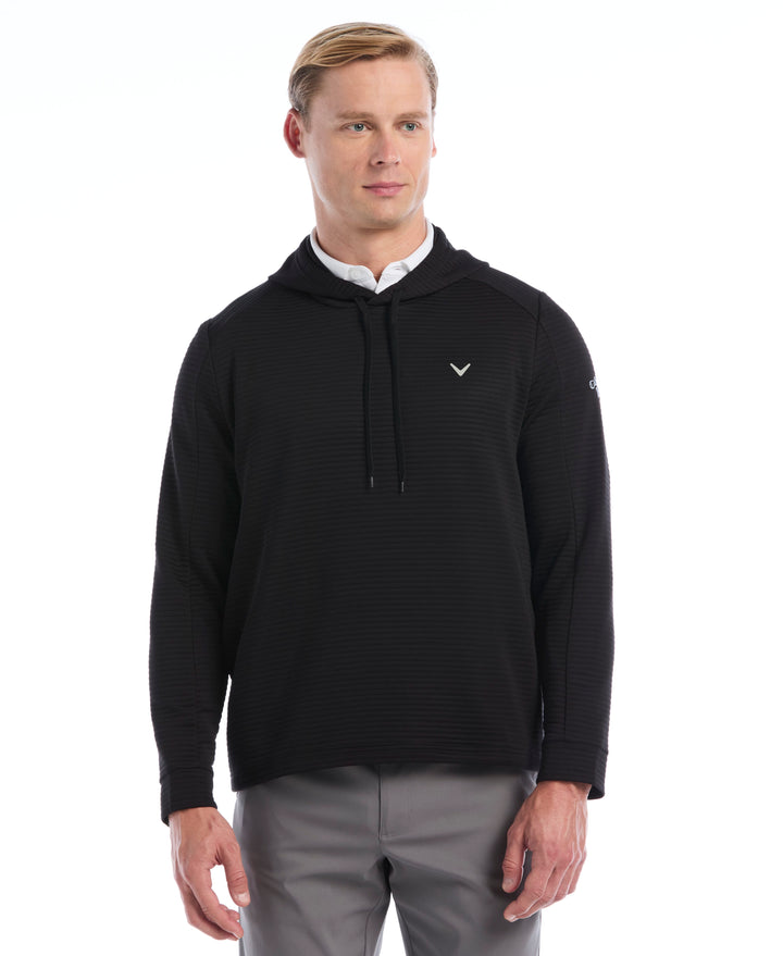 Men's Midweight Ottoman Golf Pullover Hoodie (Caviar) 