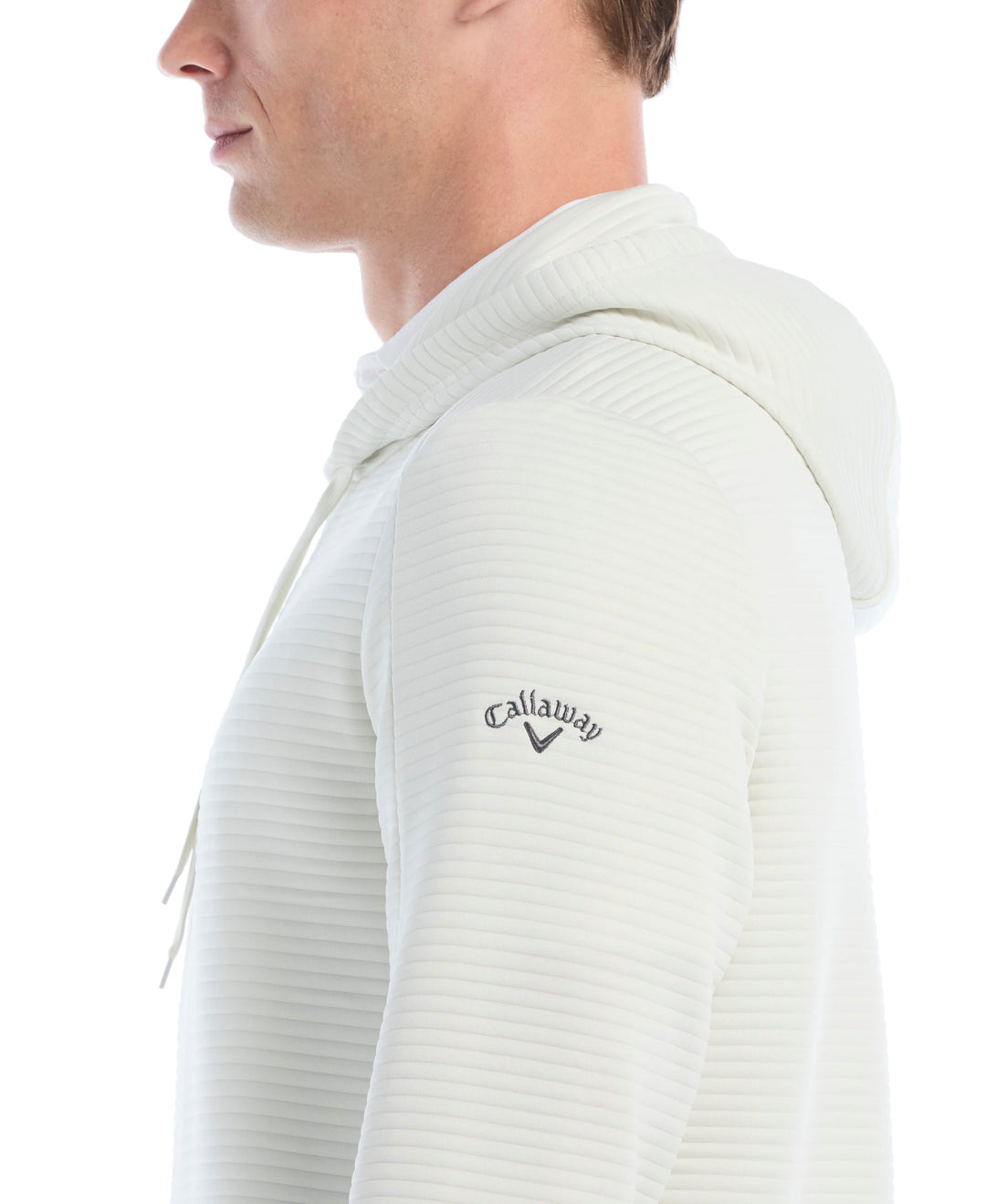 Men's Midweight Ottoman Golf Pullover Hoodie (White Onyx) 