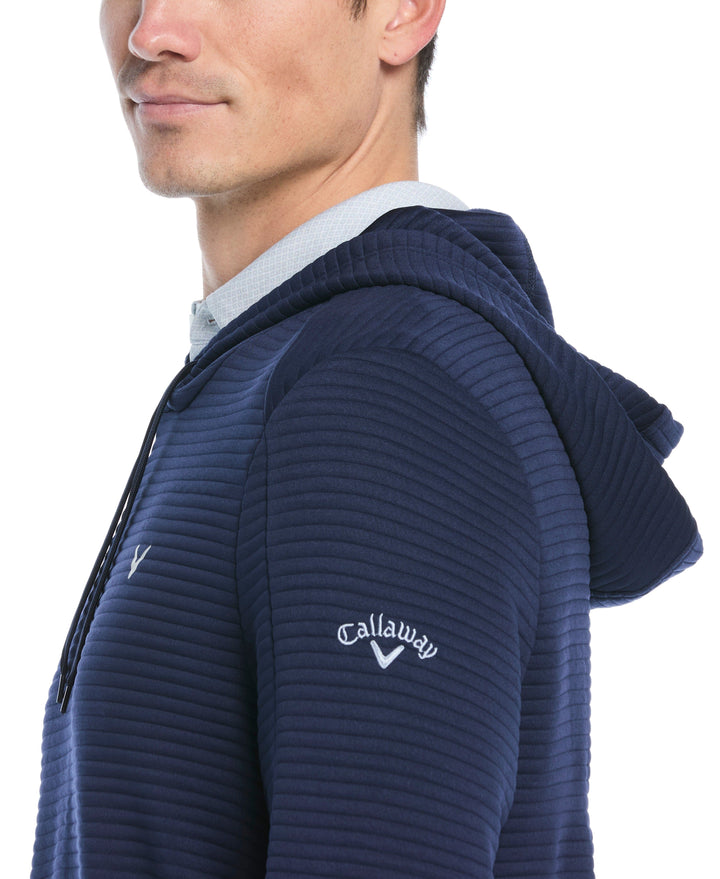 Men's Midweight Ottoman Golf Pullover Hoodie (Peacoat) 