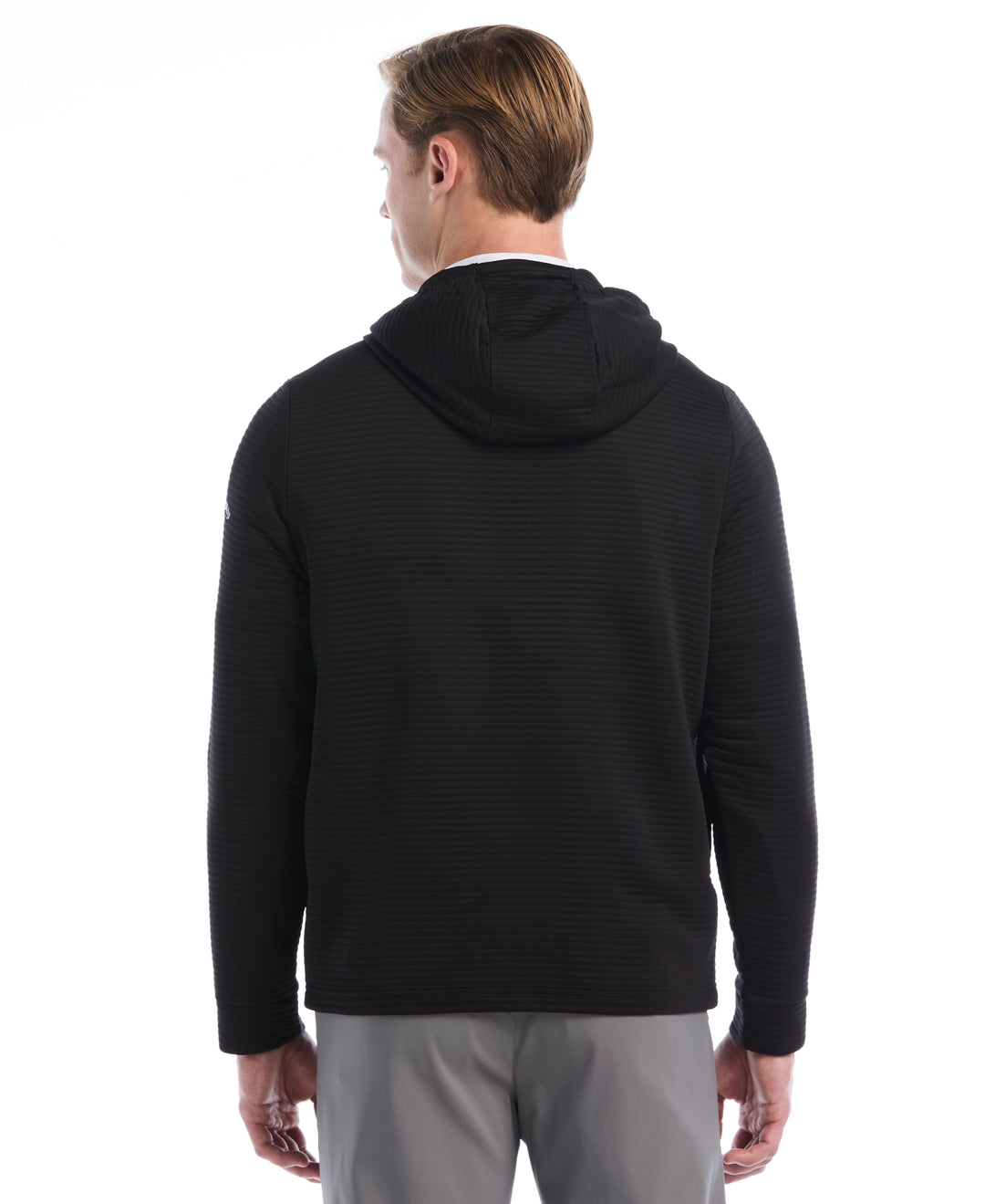 Men's Midweight Ottoman Golf Pullover Hoodie (Caviar) 
