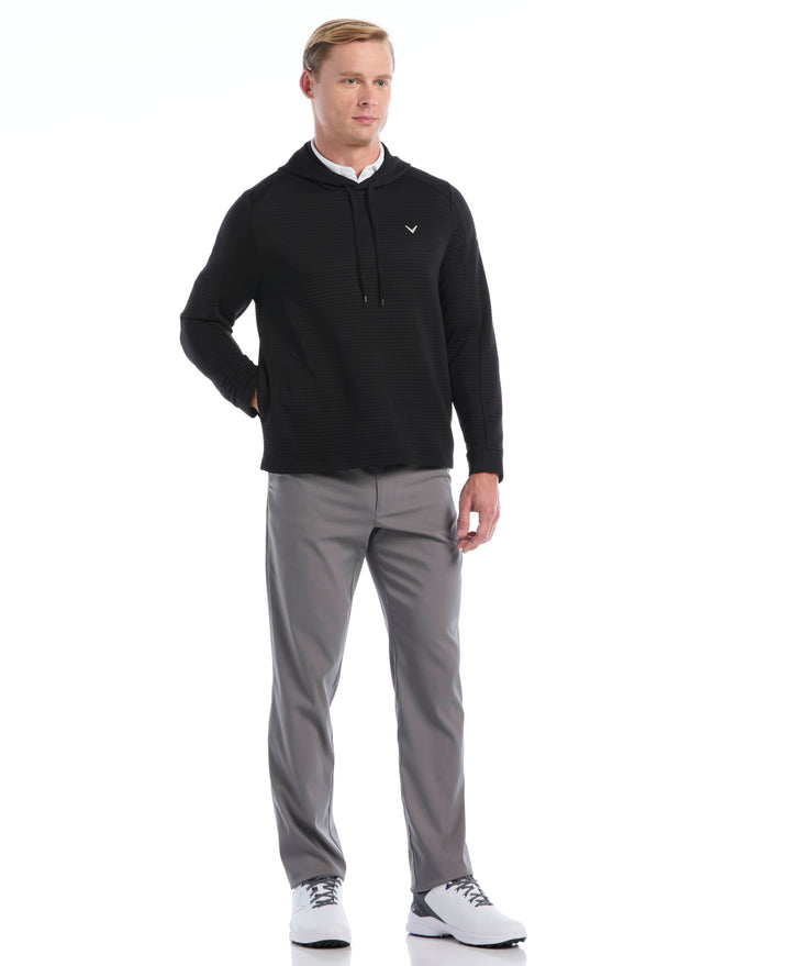 Men's Midweight Ottoman Golf Pullover Hoodie (Caviar) 