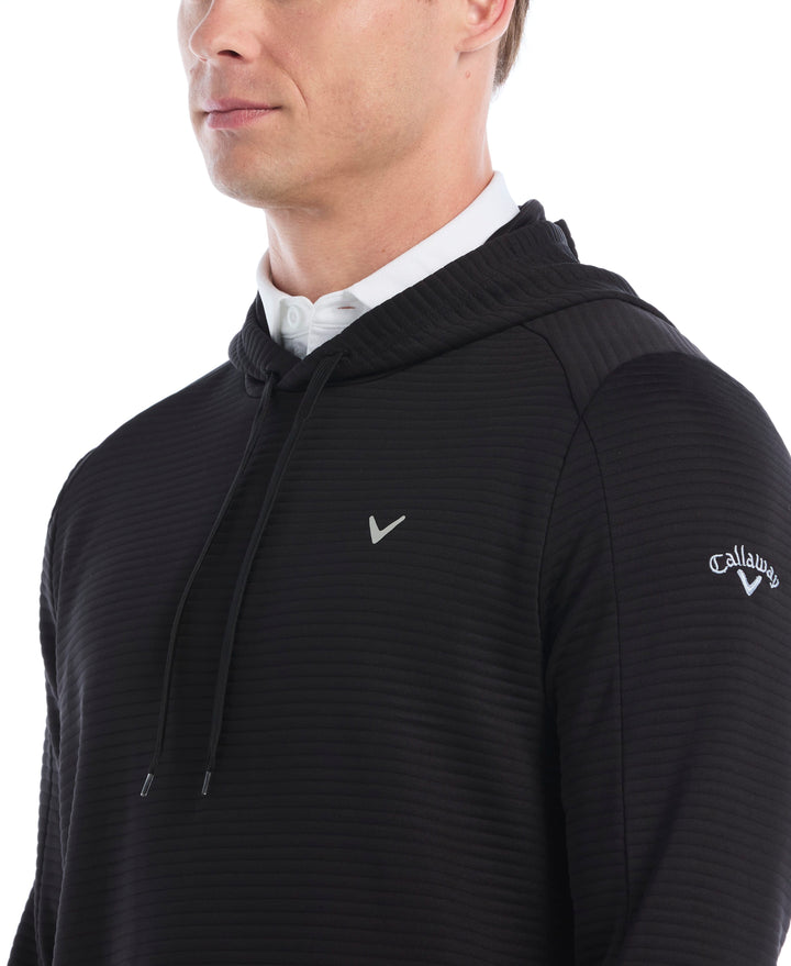Men's Midweight Ottoman Golf Pullover Hoodie (Caviar) 