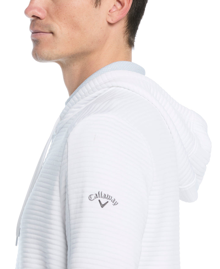 Men's Midweight Ottoman Golf Pullover Hoodie (Bright White) 