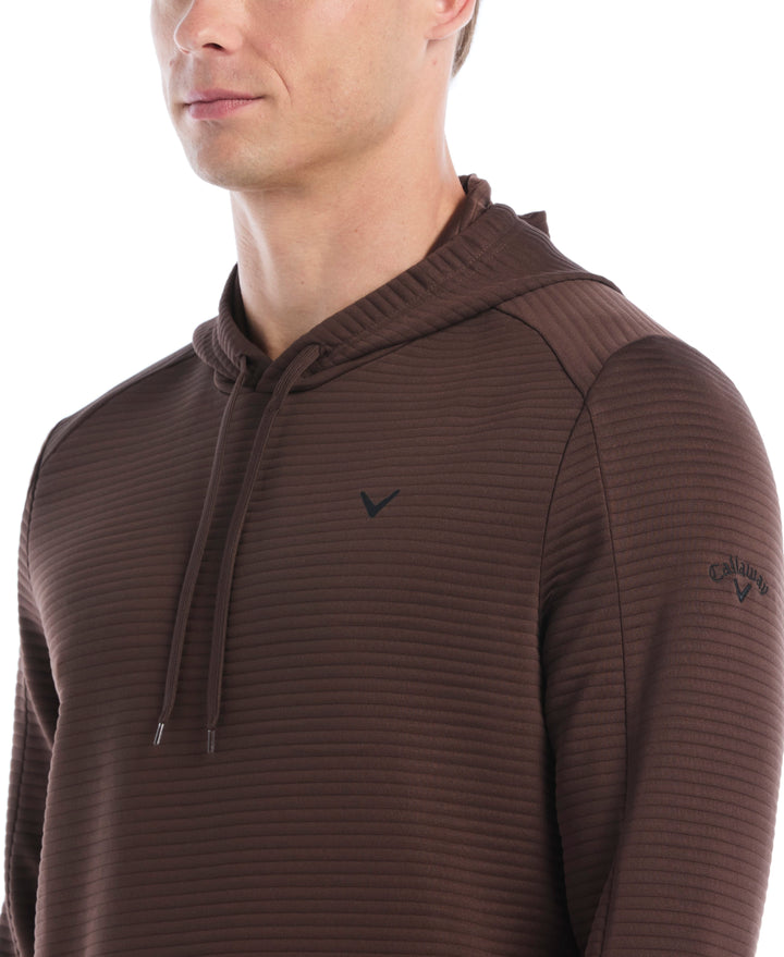 Men's Midweight Ottoman Golf Pullover Hoodie (Hot Fudge) 