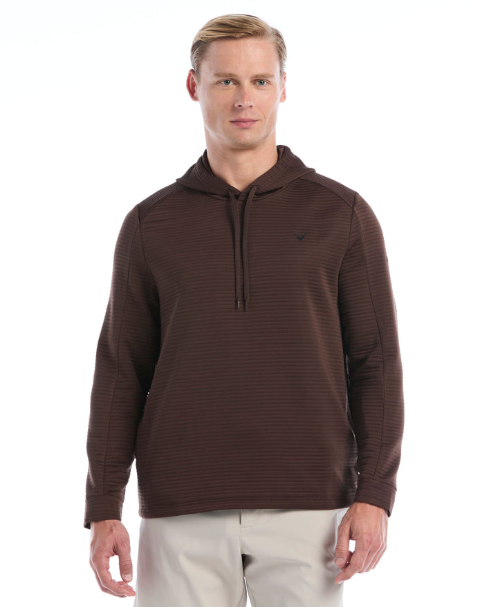 Men's Midweight Ottoman Golf Pullover Hoodie (Hot Fudge) 