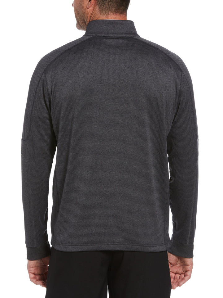 Men's Midweight Waffle Knit Quarter Zip Pullover