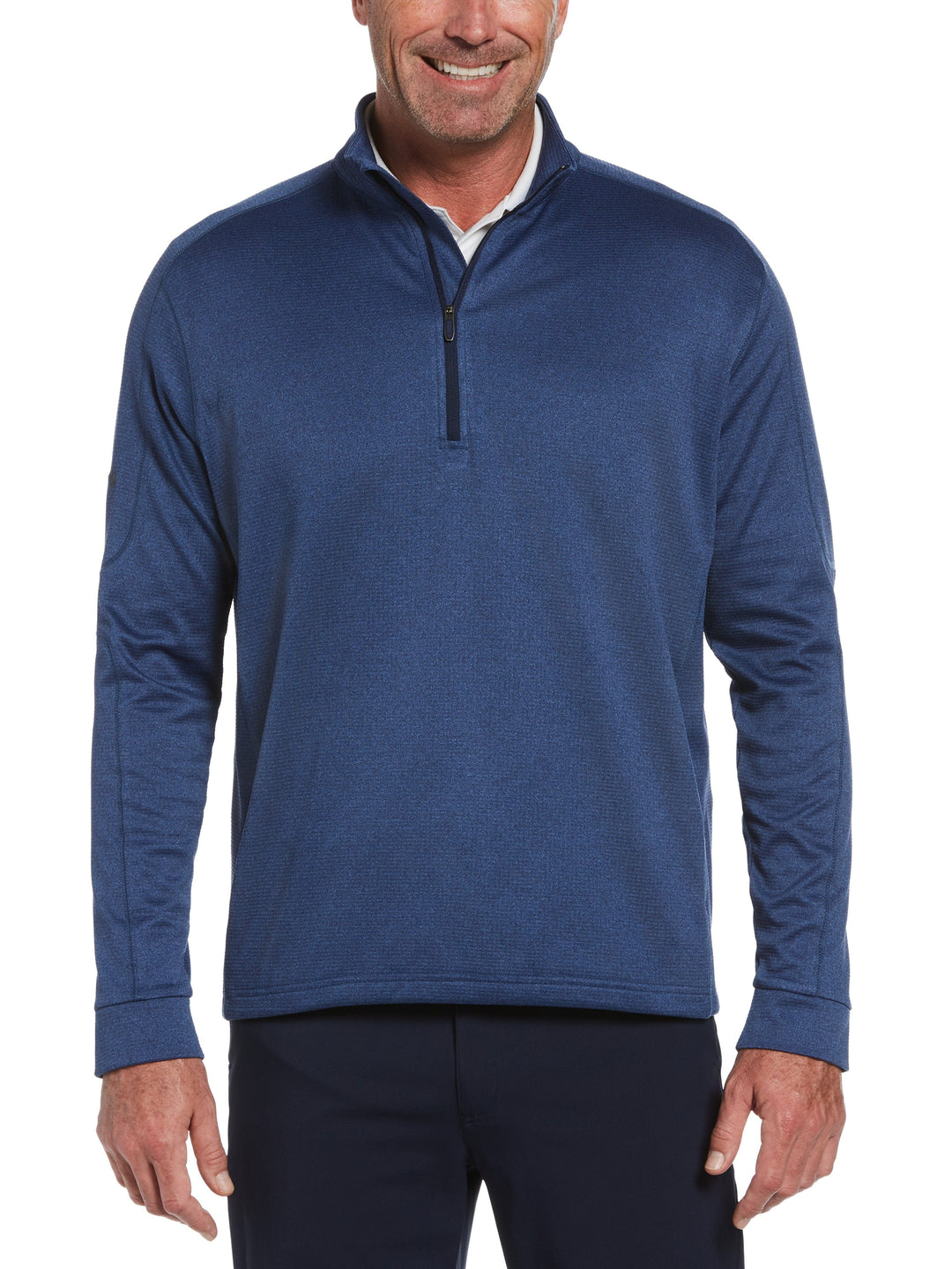 Men's Midweight Waffle Knit Quarter Zip Pullover