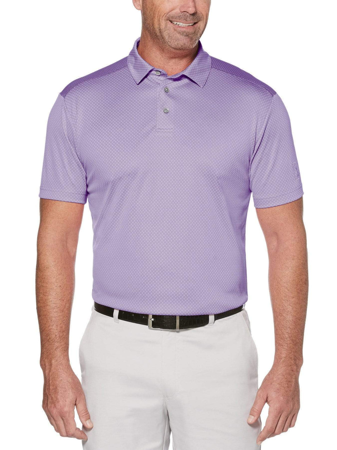 Men's Mini Argyle Jacquard Print Polo