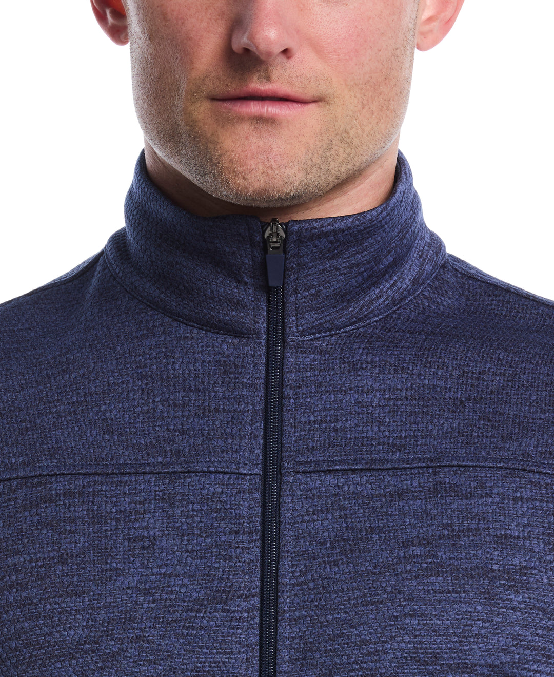 Mini Argyle Quilted Knit Golf Vest (Peacoat Heather) 