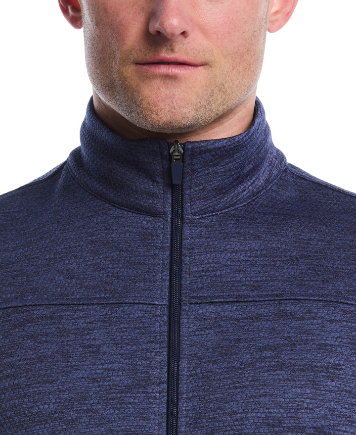 Mini Argyle Quilted Knit Golf Vest (Peacoat Heather) 