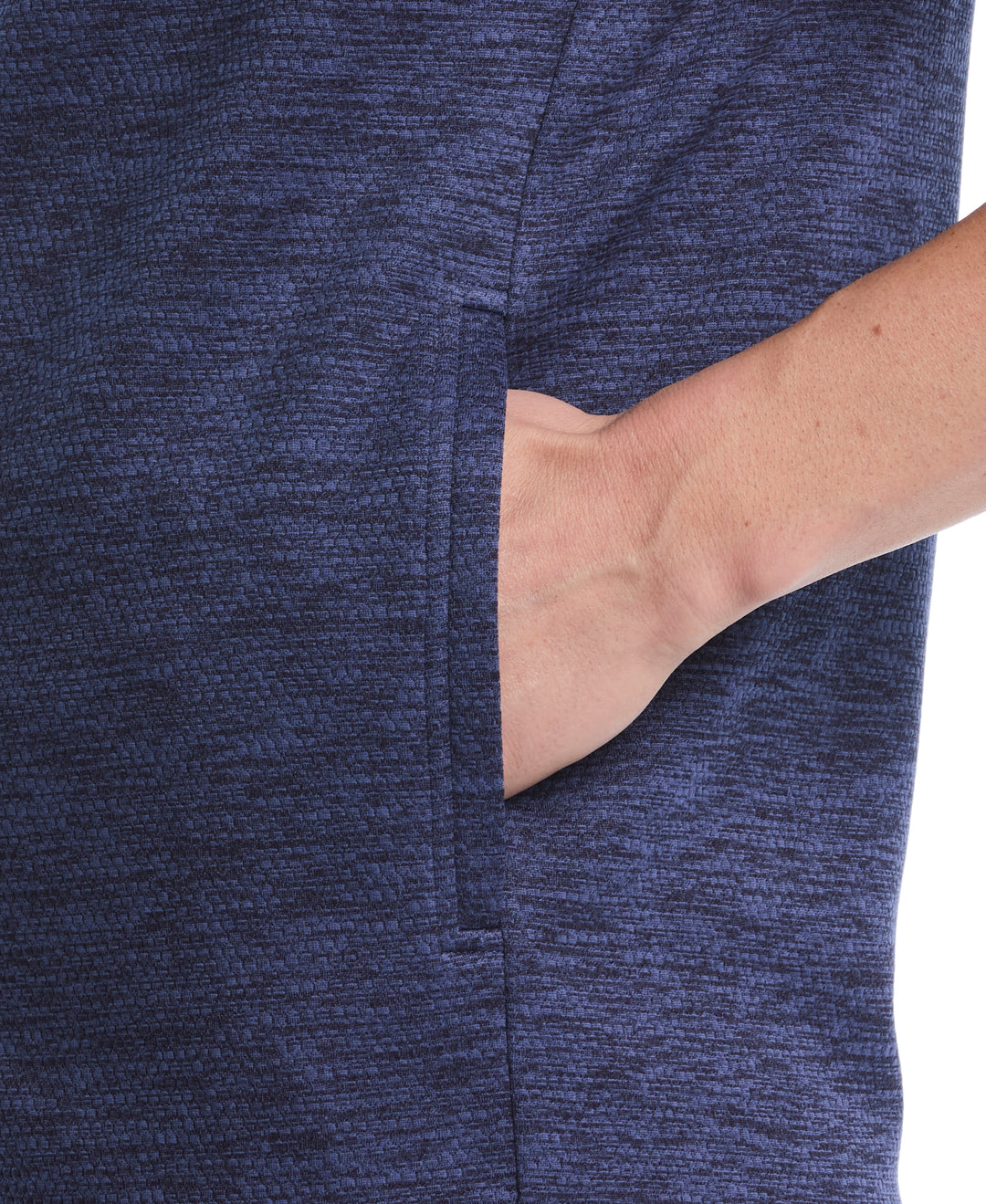 Mini Argyle Quilted Knit Golf Vest (Peacoat Heather) 