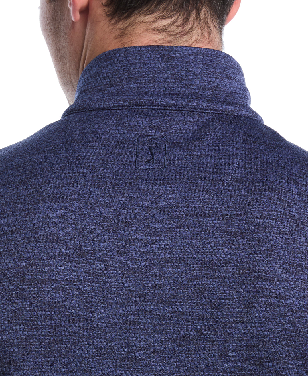 Mini Argyle Quilted Knit Golf Vest (Peacoat Heather) 