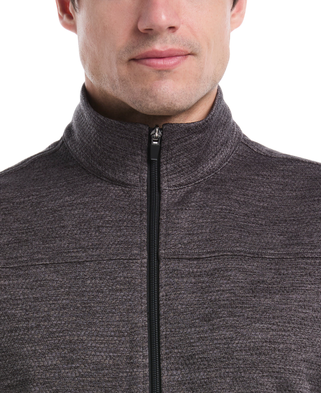 Mini Argyle Quilted Knit Golf Vest (Caviar Htr) 