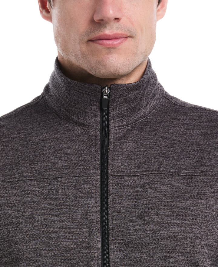 Mini Argyle Quilted Knit Golf Vest (Caviar Htr) 