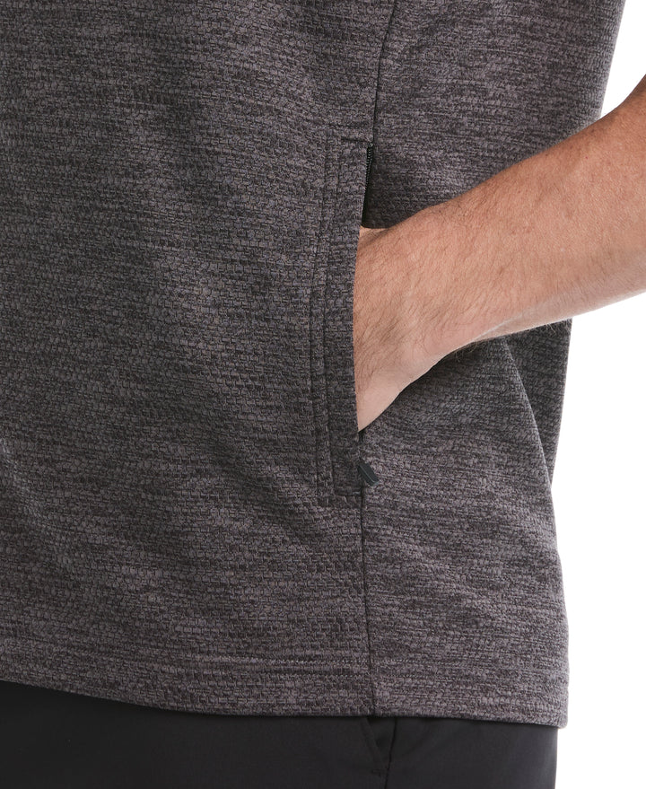 Mini Argyle Quilted Knit Golf Vest (Caviar Htr) 