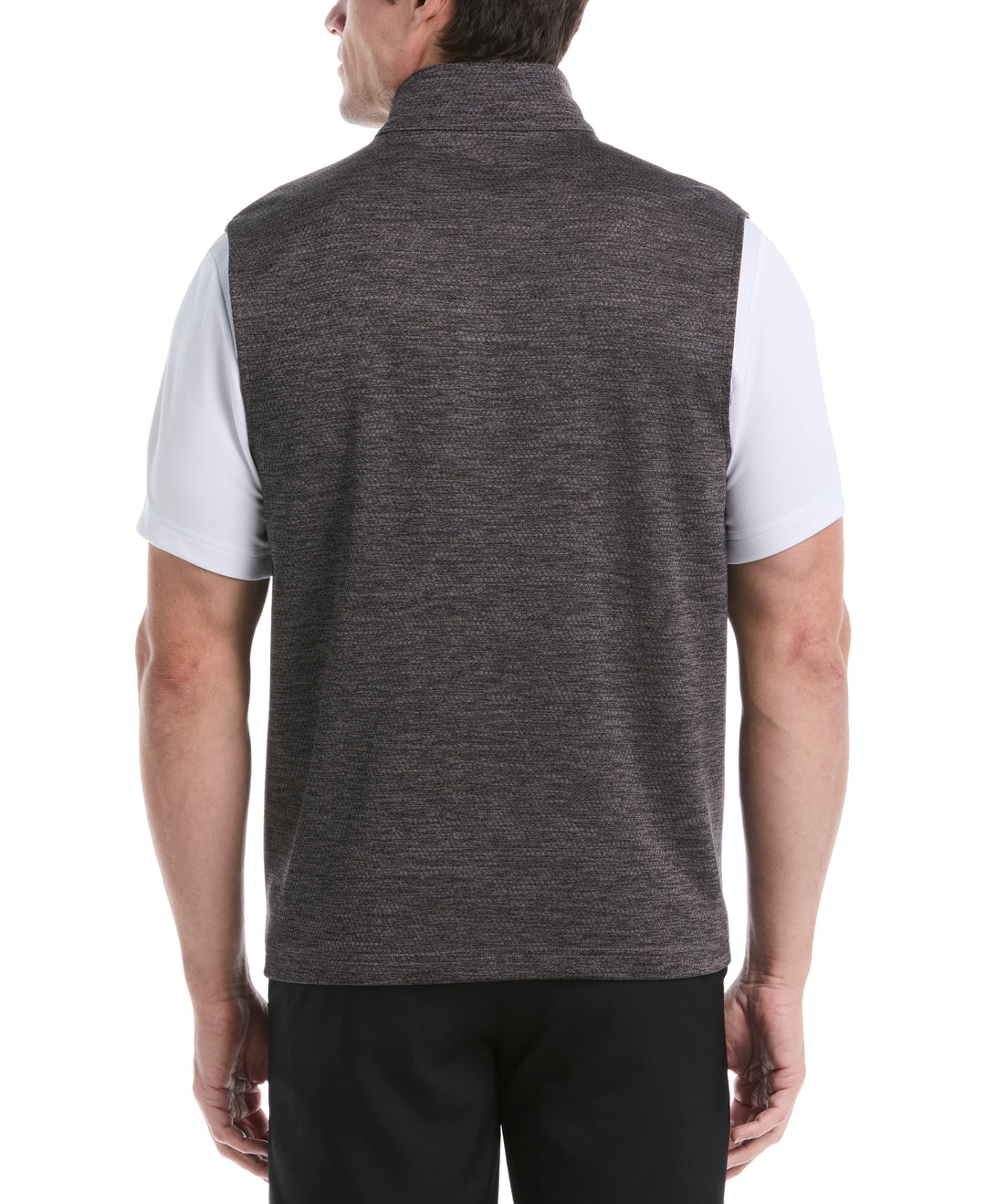 Mini Argyle Quilted Knit Golf Vest (Caviar Htr) 