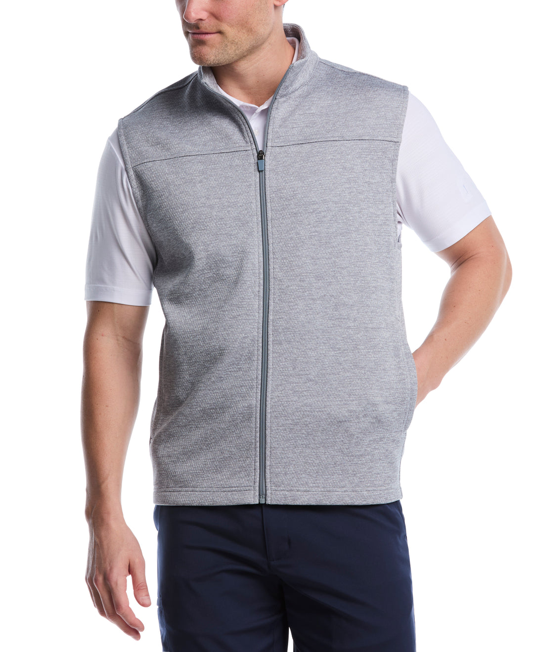 Mini Argyle Quilted Knit Golf Vest (Tradedawn Htr) 