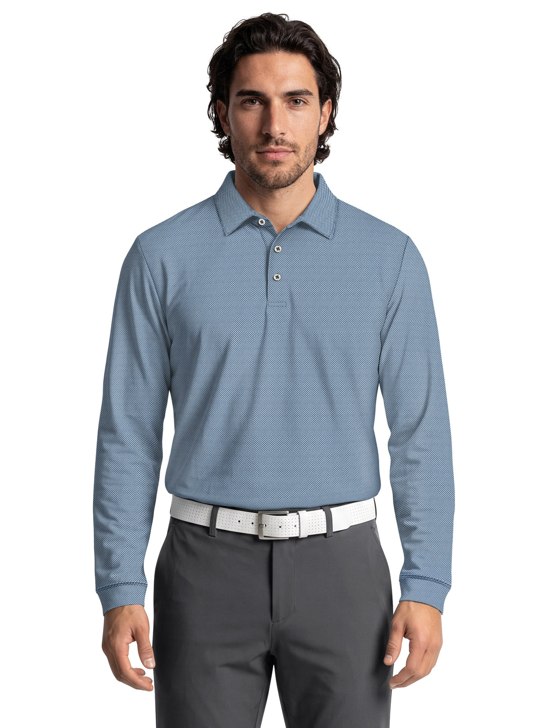 Men's Mini Diamond Jacquard Polo