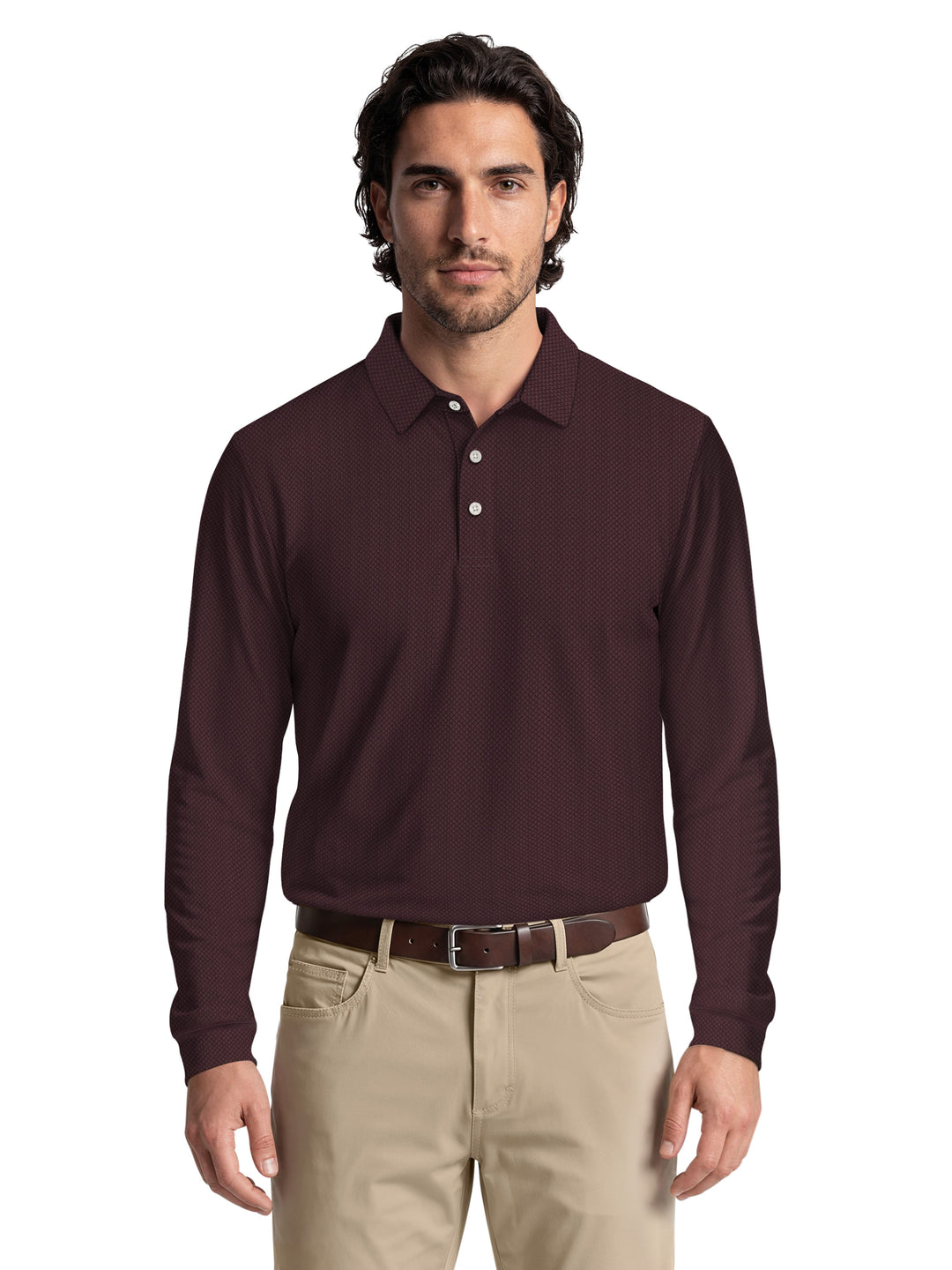 Men's Mini Diamond Jacquard Polo